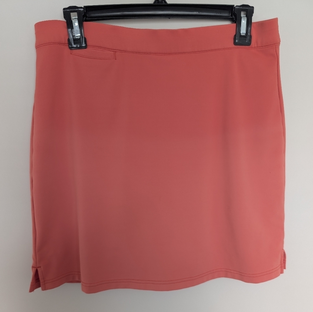 Peter Millar Women's Skort Medium Coral Performance Golf Pickleball UPF 50+